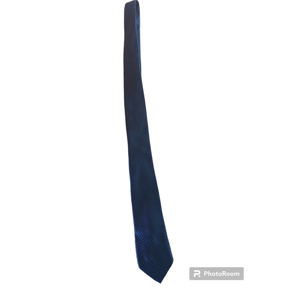 Dark Blue with White Small Dots Men’s Neck Tie